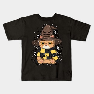 Cute Wizard Neko Kids T-Shirt